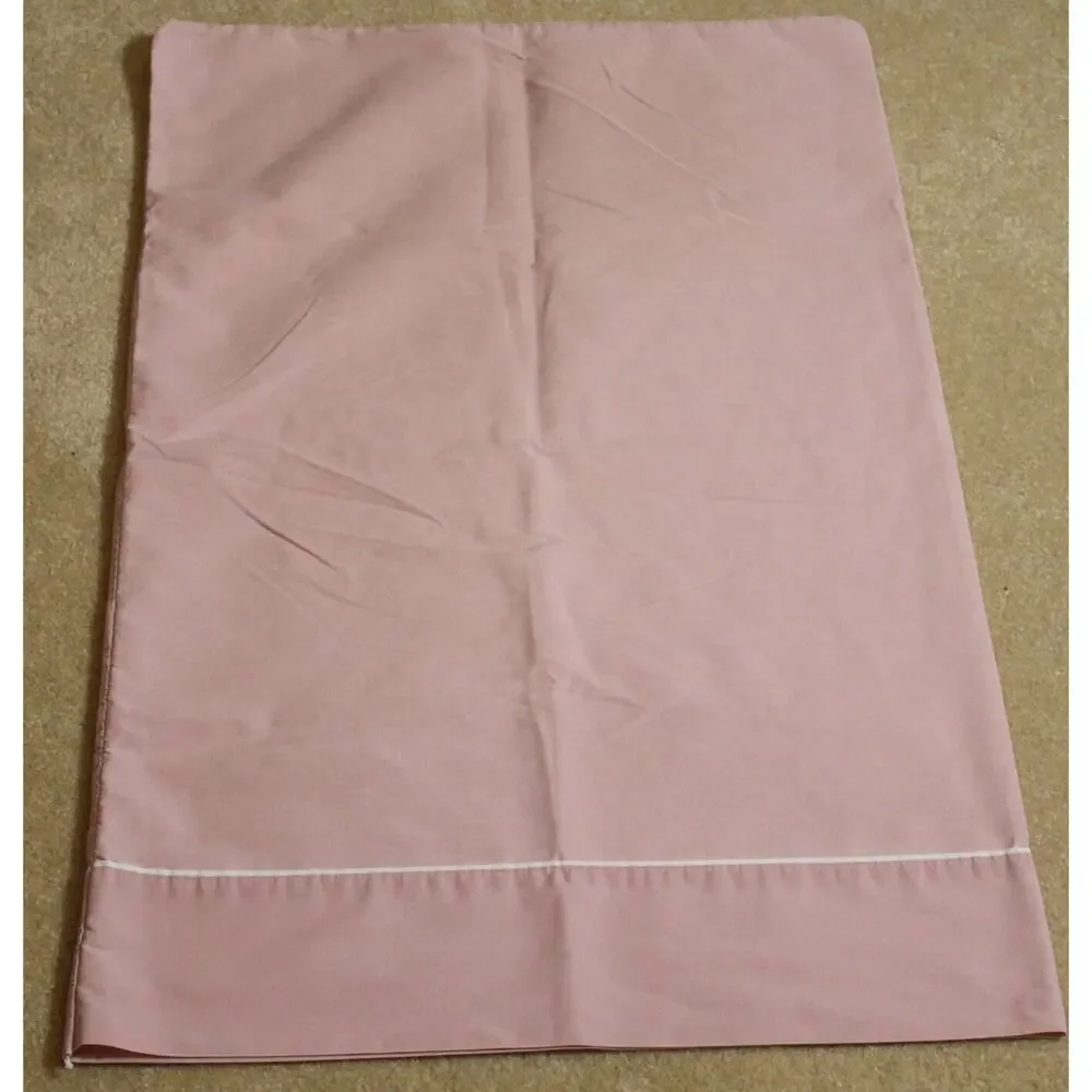 Stevens Pillowcase Standard Pink White Cotton Blend Modern USA Vintage